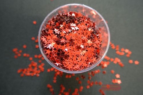 Bild von Deco Streusterne, 6mm 80 Gr, rot