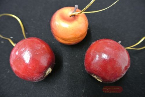 Bild von Deco, Äpfel z.hängen 4cm, rot/orange