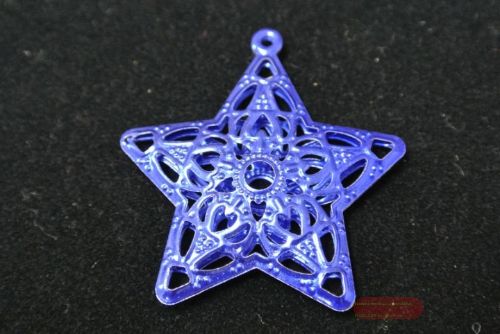 Bild von Deco, Stern offen 60mm mit Oese, d'blau
