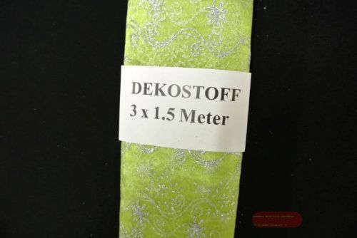 Bild von Stoff 3m/ 1.5m, Glitterdruck, h'grün