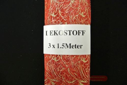 Bild von Stoff 3m/ 150cm, d'rot/gold