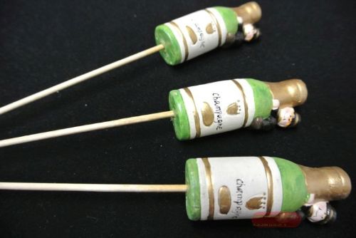 Bild von Champ-Flaschen, am Stab 7cm, bunt