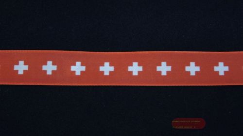 Bild von Band 25m/ 25mm, Schweizerkreuz, rot