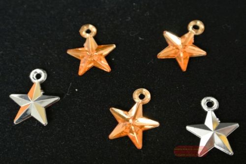 Bild von Deco, Sterne 15mm m. Oese ca. 200 Stk, gold