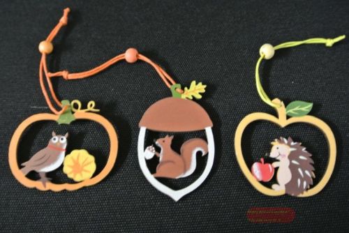 Bild von Anhänger, 2-Decoset Holz 3-fach sort, bunt