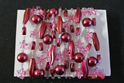 Bild von Girlande, 1.8m/ Sterne & Kugeln, aubergine