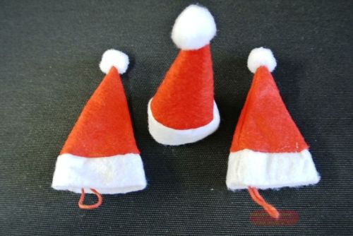 Bild von Mütze, Santa Hut B8x H15cm, rot