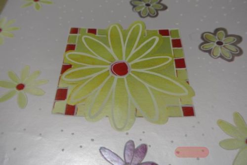 Bild von Bogen 70x 100cm, Gerbera, lila met.