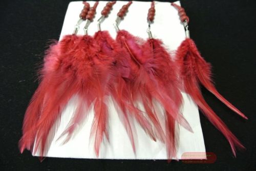 Bild von Anhänger, Feder an Gelenk 20cm, bordeaux