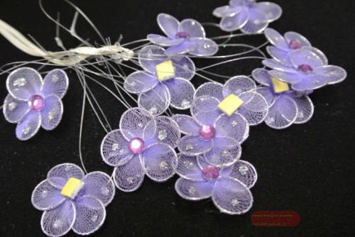 Bild von Deco, Blume 25mm - klebend, lila