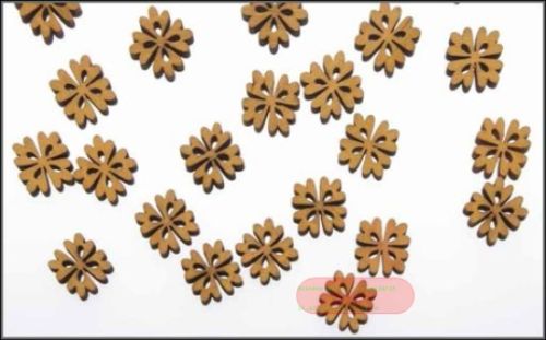 Bild von Streu, Holzblume Lasercut 2cm - 24 Stk, orange