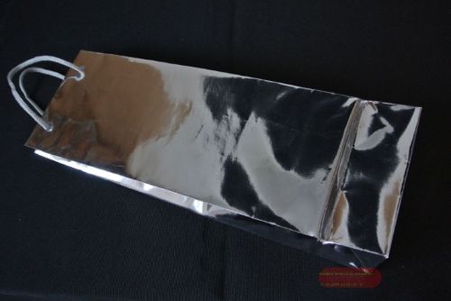 Bild von Flaschentasche, B12+8.5x H39cm - glanz, silber