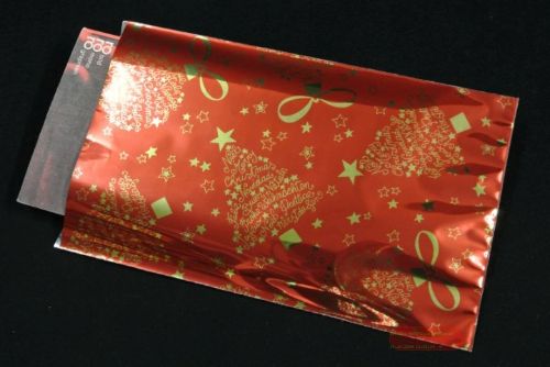 Bild von Beutel, 15x 25cm Schrift in Kugel, rot