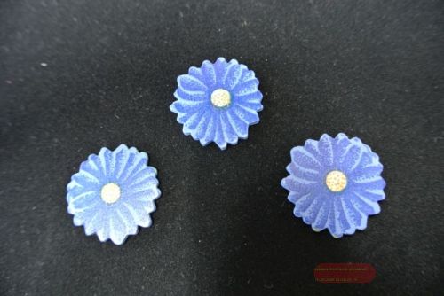 Bild von Aufleger, Blume 30mm VE4x 12 Stk, blau