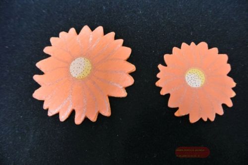 Bild von Aufleger, Blume 45/60mm VE 4x 8 Stk, orange