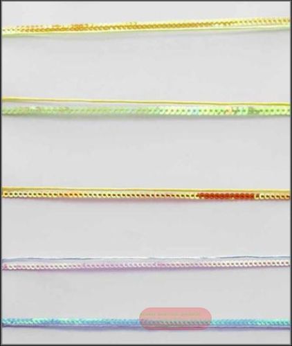 Bild von Girlande 10m/ 2mm, Paillettenschnur, gelb