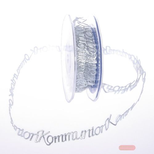 Bild von Band 10m/ 15mm, Kommunion 120x klebend, silber