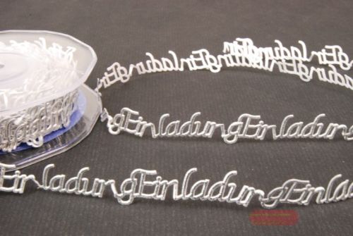 Bild von Band 10m/ 15mm, Einladung 200x klebend, silber
