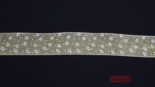 Bild von Band 50m/ 25mm, Blümchen Sheer, gelb (10)