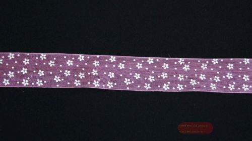 Bild von Band 50m/ 25mm, Blümchen Sheer, fuchsia