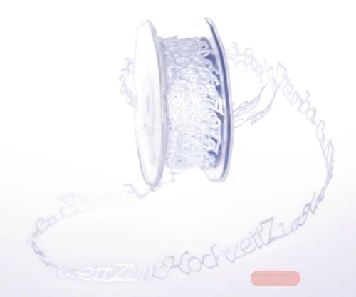 Bild von Band 10m/ 15mm, Zur Hochzeit 120x klebend, weiss