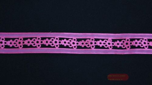 Bild von Band 20m/ 25mm, Blume gestanzt, fuchsia