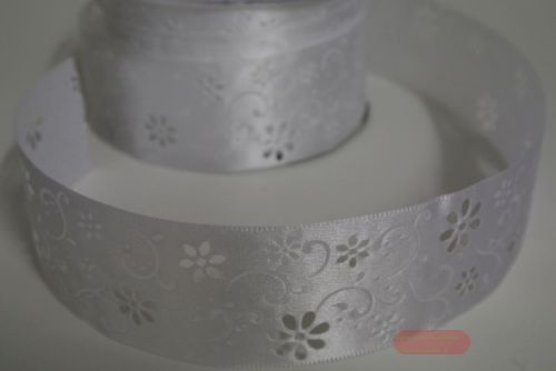 Bild von Band 20m/ 40mm, Open Flower, weiss