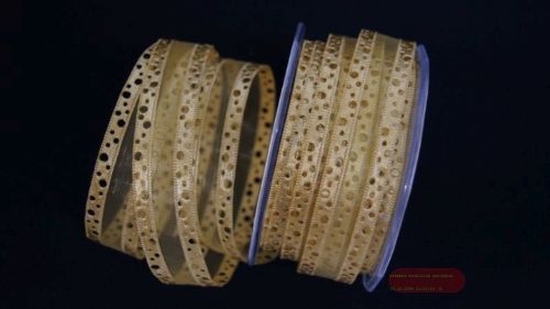 Bild von Band  20m/ 20mm, Organza m. Lochrand, natur_x000d_