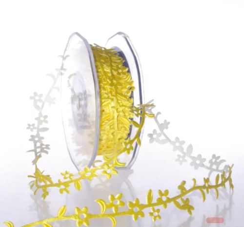 Bild von Band 10m/ 15mm, Blumenbordüre klebend, gelb