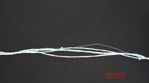 Bild von Girlande 10m/ 5mm, 3x Schnur/-Holzperlen, türkis