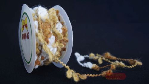 Bild von Band 10m/ 15mm, Multiwolle, h'braun/weiss