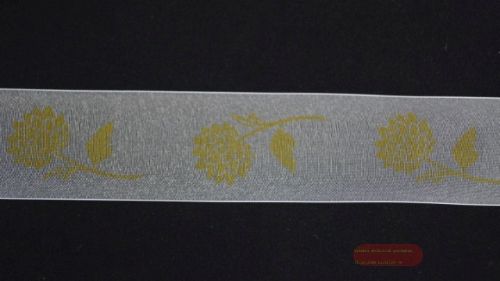 Bild von Band 20m/ 40mm, Clivia Blumen Mab, gelb