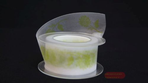 Bild von Band 20m/ 40mm, Clivia Blumen Mab, h'grün