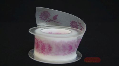 Bild von Band 20m/ 40mm, Clivia Blumen Mab, fuchsia