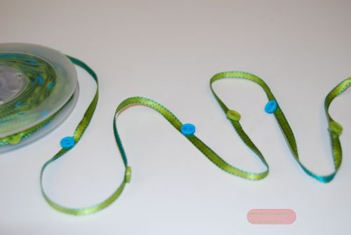 Bild von Band 10m/ 4mm, Knopf an Band, grün