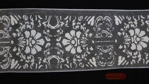 Bild von Band 10m/ 70mm, Organza Motiv, weiss