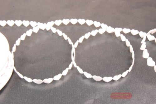 Bild von Band 20m/ 10mm, Herz Pufin, weiss_x000d_