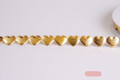 Bild von Band 10y/ 15mm, Lurex Hearts, gold