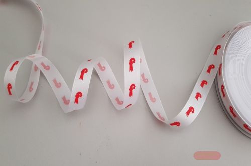 Bild von Band 50m/ 15mm, Baselbieter Stab, rot/weiss