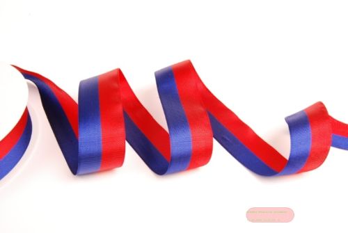 Bild von Band 50m/ 25mm, National, rot/blau