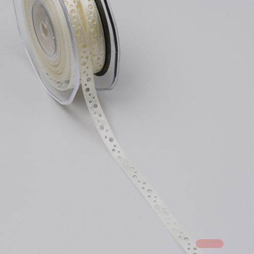 Bild von Band  20m/ 09mm, Lochband, creme