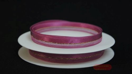 Bild von Band 20m/ 10mm, uni & tüll, erdbeer 34