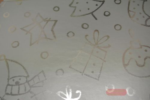 Bild von Bogen 70x 100cm, Strichmotiv, silber