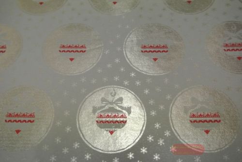 Bild von Bogen 70x 100cm, Baumkugel, silber