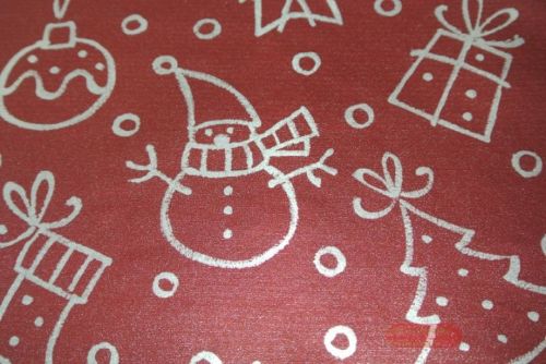 Bild von Bogen 70x 100cm, Strichmotiv, rubin