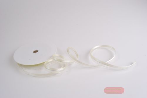 Bild von Band 20m/ 10mm, uni & tüll, creme/silber