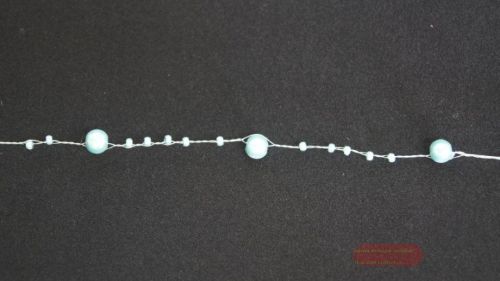 Bild von Girlande, 10m/  5mm, Perlenschnur, helltürkis