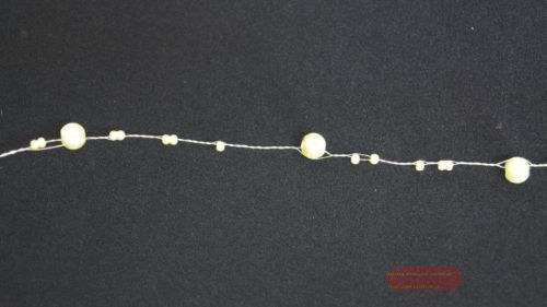Bild von Girlande, 10m/  5mm, Perlenschnur, p'grün