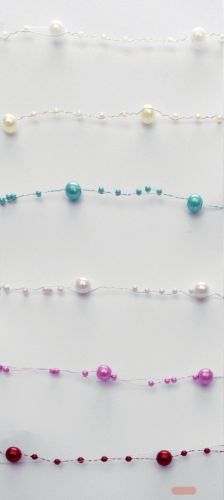 Bild von Girlande, 10m/  5mm, Perlenschnur, braun