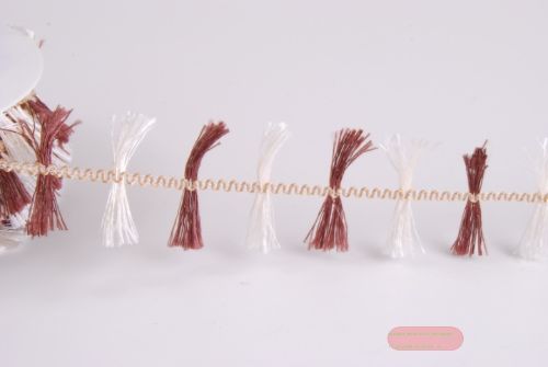 Bild von Band 20m/ 40mm, Drachenschnur, weiss/braun